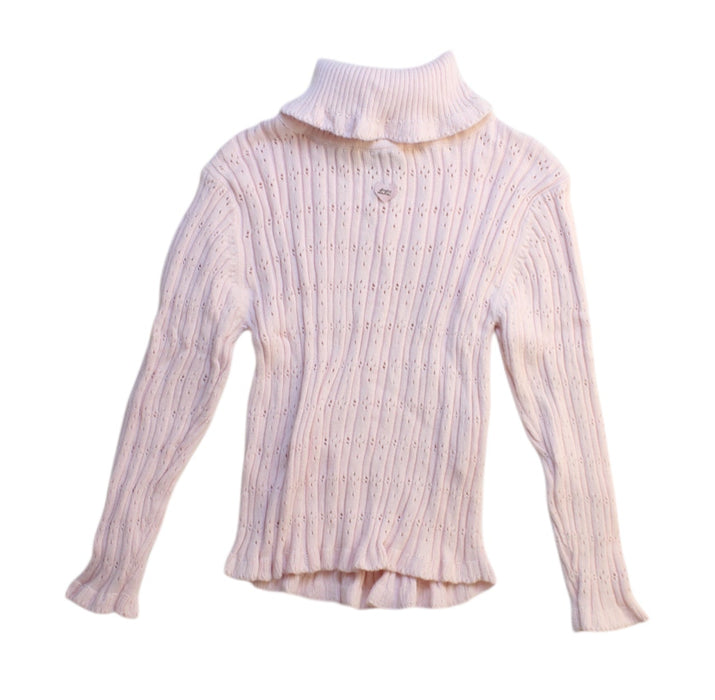 A Ivory Long Sleeve Tops from Lili Gaufrette in size 4T for girl. (Back View)