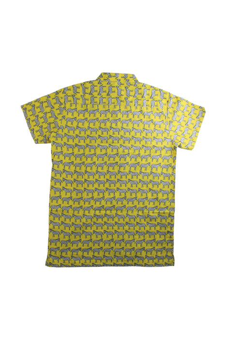 A Yellow Short Sleeve Shirts from Chouchou Chic in size 14Y for boy. (Back View)