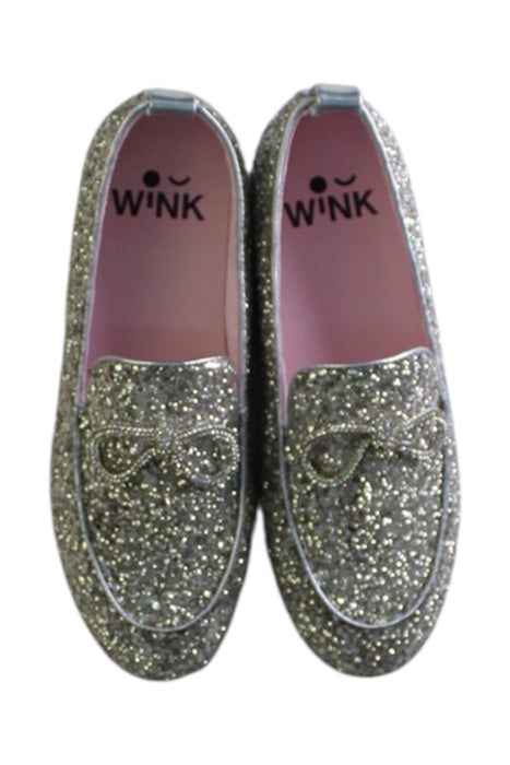A Silver Loafers & Moccasins from WiNK in size 7Y for girl. (Back View)