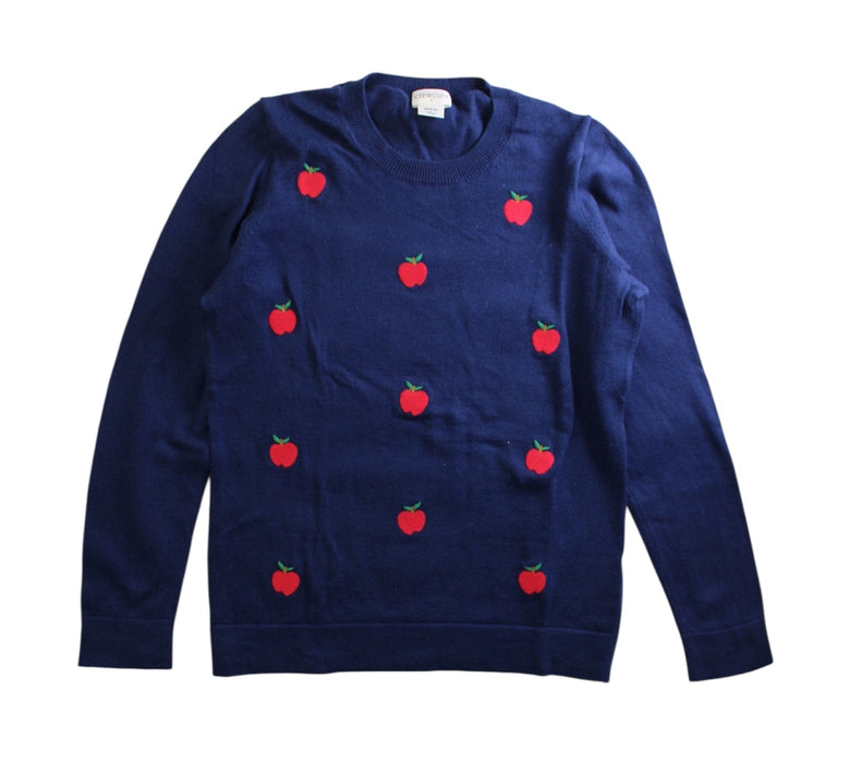 A Navy Crewneck Sweatshirts from Crewcuts in size 8Y for girl. (Front View)