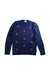 A Navy Crewneck Sweatshirts from Crewcuts in size 8Y for girl. (Front View)