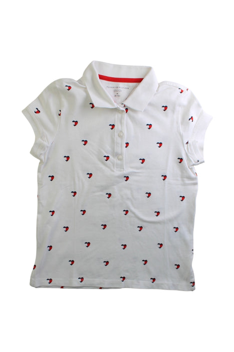A White Short Sleeve Shirts from Tommy Hilfiger in size 8Y for girl. (Front View)