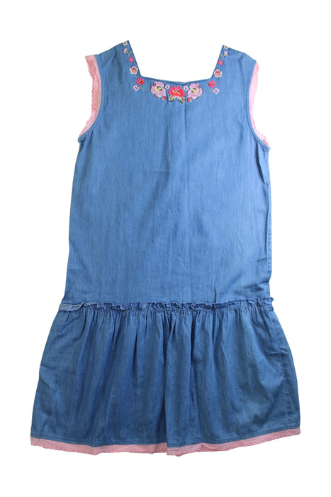 A Blue Sleeveless Dresses from Cath Kids London in size 9Y for girl. (Front View)