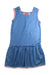 A Blue Sleeveless Dresses from Cath Kids London in size 9Y for girl. (Front View)