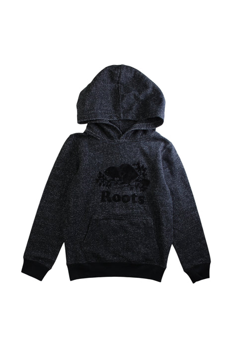 A Grey Hooded Sweatshirts from Roots in size 7Y for neutral. (Front View)