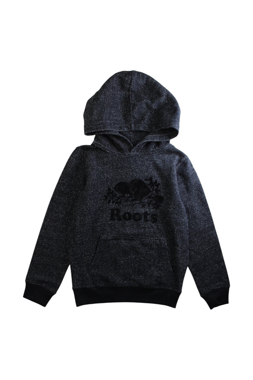 A Grey Hooded Sweatshirts from Roots in size 7Y for neutral. (Front View)