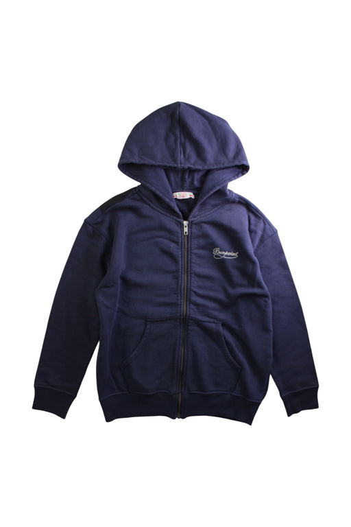 A Navy Zippered Sweatshirts from Bonpoint in size 10Y for girl. (Front View)