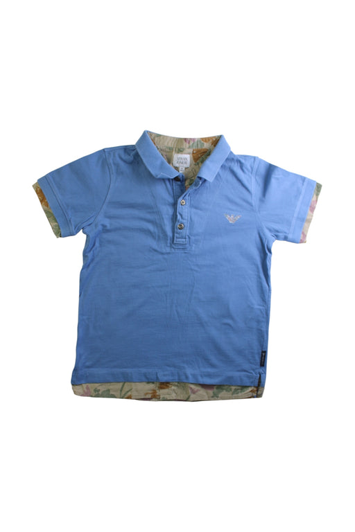 A Blue Short Sleeve Polos from Armani in size 8Y for boy. (Front View)
