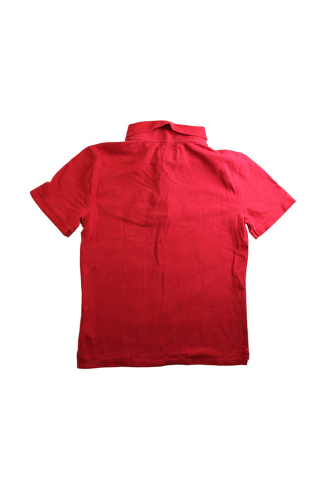 A Red Short Sleeve Polos from Roots in size 7Y for boy. (Back View)