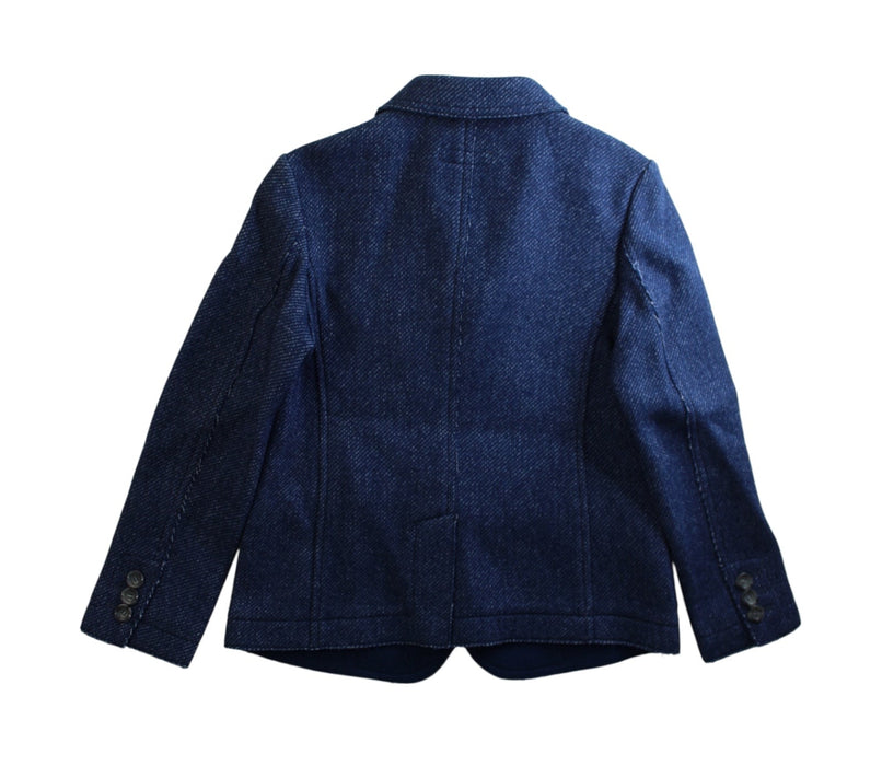 A Navy Blazers from I Pinco Pallino in size 5T for girl. (Back View)