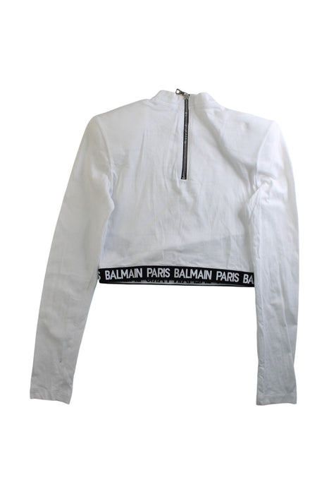 A White Long Sleeve Tops from Balmain in size 10Y for girl. (Back View)