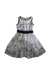 A Blue Sleeveless Dresses from Monnalisa in size 8Y for girl. (Front View)