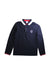 A Navy Long Sleeve Polos from Jacadi in size 12Y for boy. (Front View)