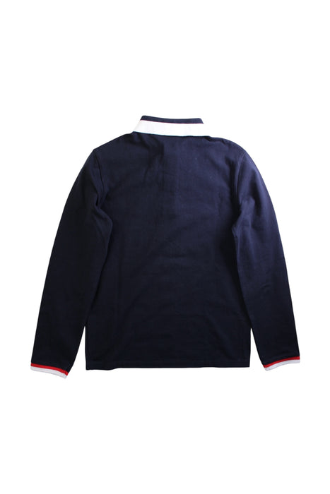 A Navy Long Sleeve Polos from Jacadi in size 12Y for boy. (Back View)