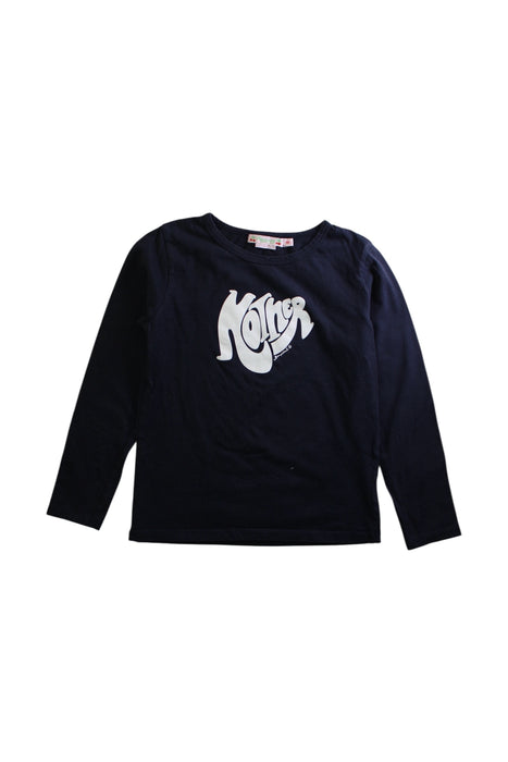A Navy Long Sleeve T Shirts from Bonpoint in size 8Y for girl. (Front View)