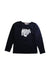 A Navy Long Sleeve T Shirts from Bonpoint in size 8Y for girl. (Front View)