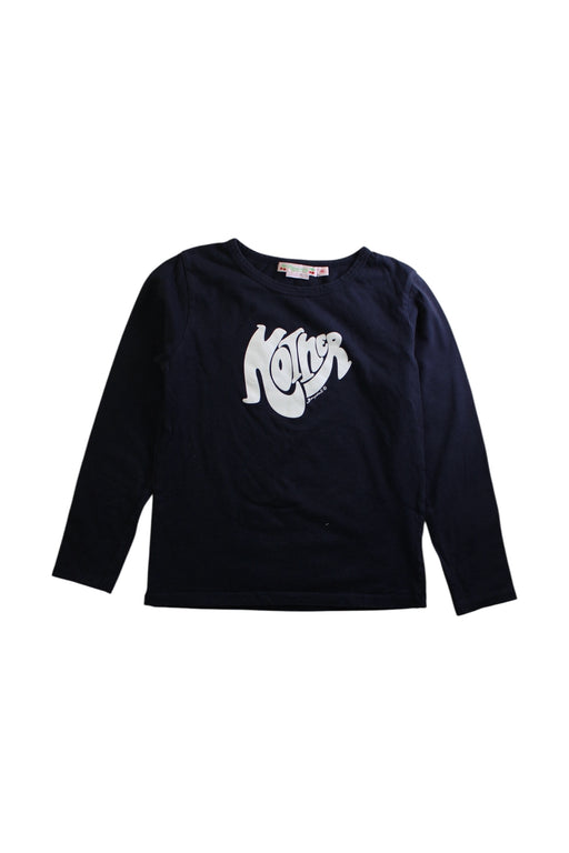 A Navy Long Sleeve T Shirts from Bonpoint in size 8Y for girl. (Front View)