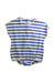 A Blue Short Sleeve Bodysuits from MONKIND in size 6-12M for neutral. (Front View)