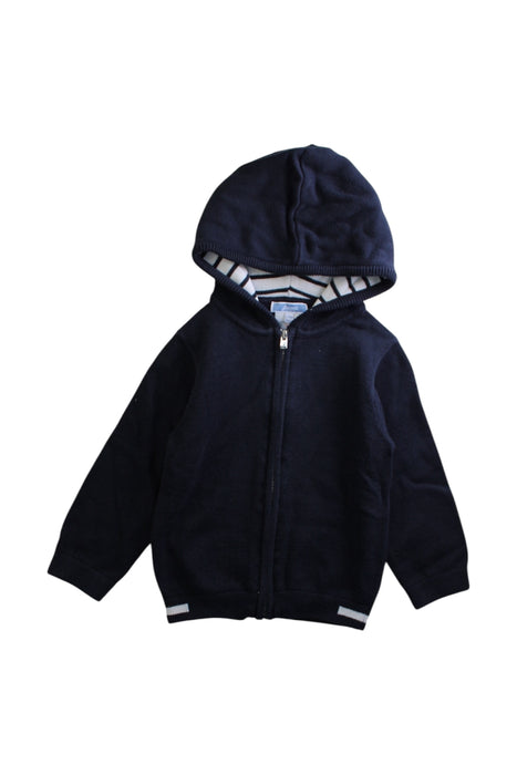 A Navy Zippered Sweatshirts from Jacadi in size 2T for boy. (Front View)