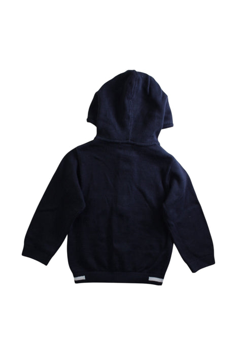 A Navy Zippered Sweatshirts from Jacadi in size 2T for boy. (Back View)