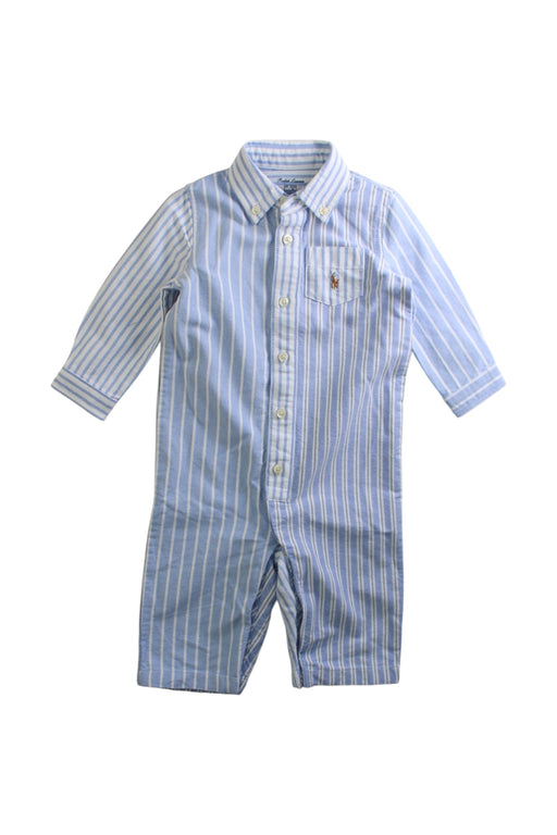A Blue Long Sleeve Jumpsuits from Ralph Lauren in size 3-6M for boy. (Front View)