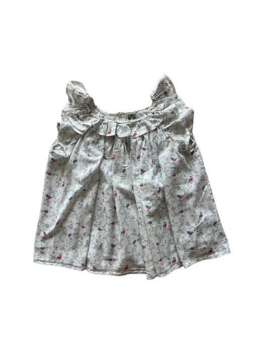 A White Sleeveless Tops from Bonton in size 10Y for girl. (Front View)