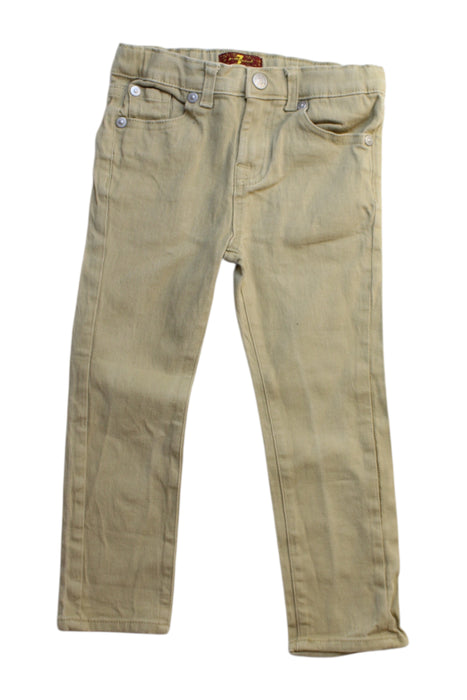 A Beige Jeans from 7 For All Mankind in size 3T for boy. (Front View)