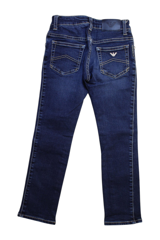 A Blue Jeans from Armani in size 6T for girl. (Front View)