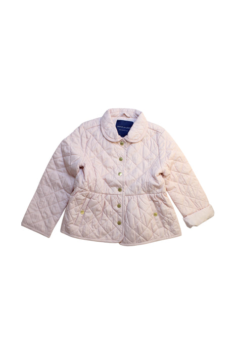 A Ivory Puffer/Quilted Jackets from Janie & Jack in size 3T for girl. (Front View)