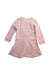 A Pink Long Sleeve Dresses from Karl Lagerfeld in size 3T for girl. (Back View)