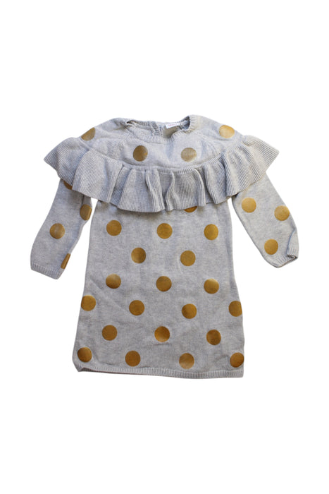 A Grey Sweater Dresses from Seed in size 2T for girl. (Front View)