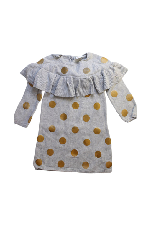 A Grey Sweater Dresses from Seed in size 2T for girl. (Front View)