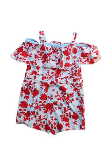 A Red Sleeveless Rompers from Janie & Jack in size 2T for girl. (Back View)
