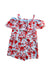 A Red Sleeveless Rompers from Janie & Jack in size 2T for girl. (Back View)