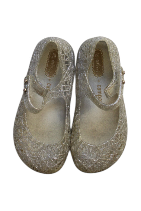 A Beige Flats from Mini Melissa in size 3T for girl. (Back View)