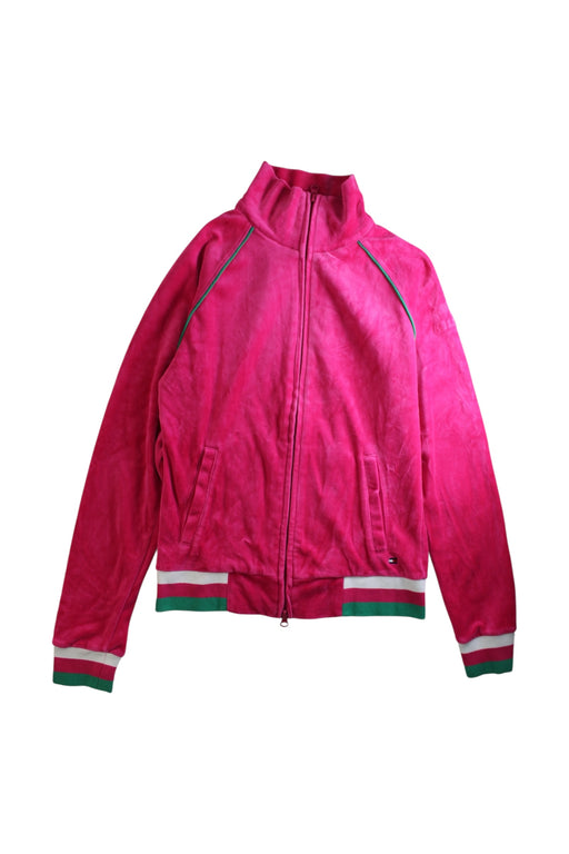 A Pink Lightweight Jackets from Tommy Hilfiger in size 8Y for girl. (Front View)