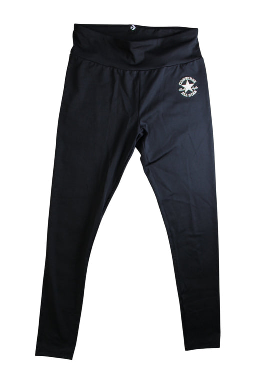 A Black Leggings from Converse in size 10Y for girl. (Front View)
