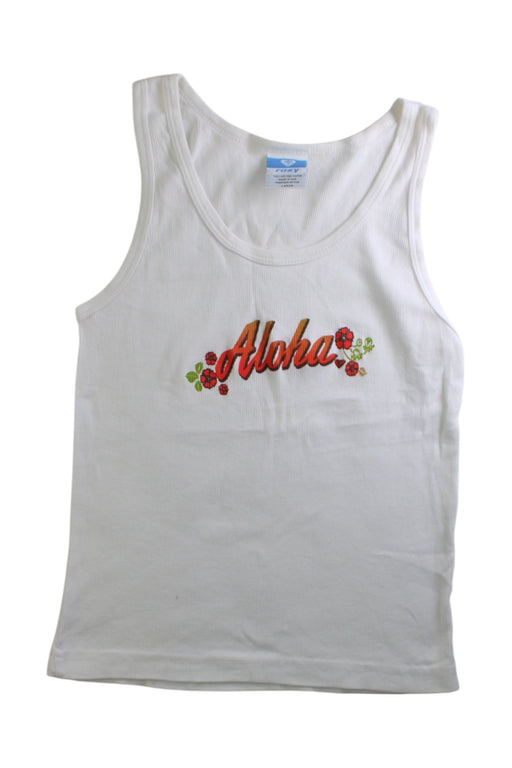 A White Sleeveless Tops from Roxy in size 12Y for girl. (Front View)