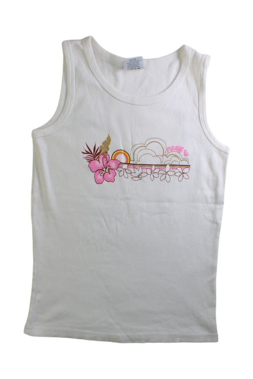 A White Sleeveless Tops from Roxy in size 12Y for girl. (Front View)