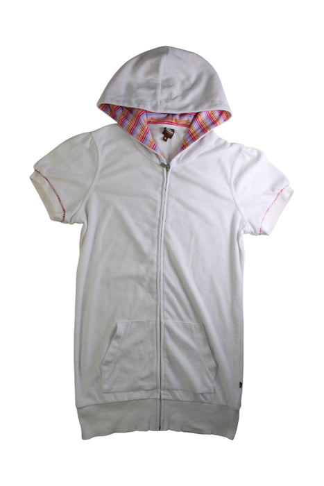 A White Hooded Sweatshirts from Paul Frank in size 10Y for girl. (Front View)