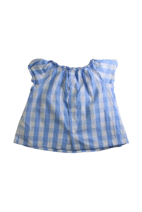 A Blue Sleeveless Tops from Bonpoint in size 6-12M for girl. (Back View)
