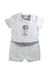 A White Short Sleeve Rompers from Nicholas & Bears in size 12-18M for boy. (Front View)
