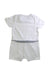 A White Short Sleeve Rompers from Nicholas & Bears in size 12-18M for boy. (Back View)