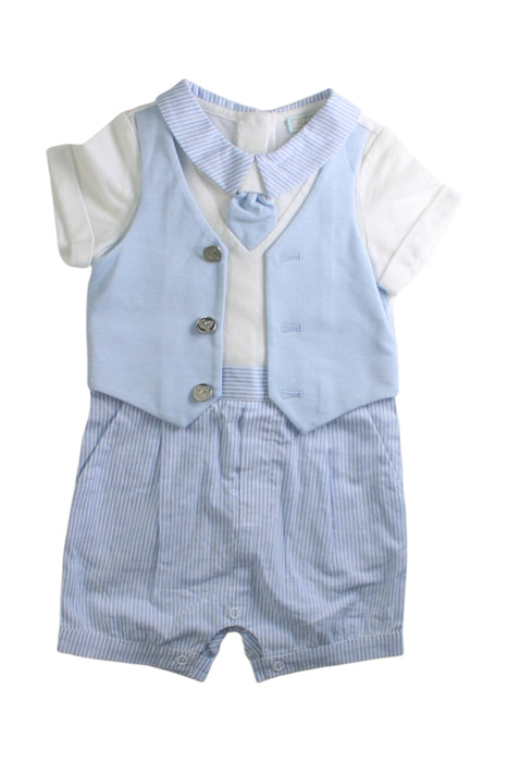 A Blue Short Sleeve Rompers from Nicholas & Bears in size 6-12M for boy. (Front View)