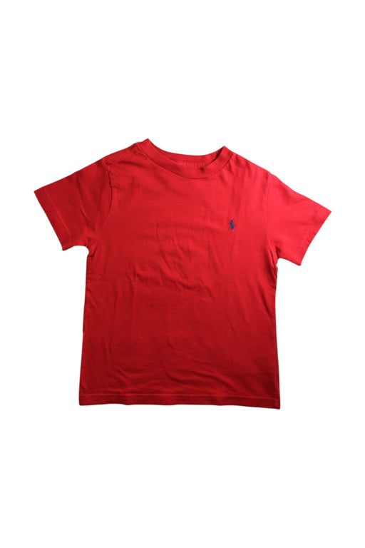 A Red Short Sleeve T Shirts from Polo Ralph Lauren in size 4T for neutral. (Front View)