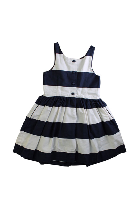 A Navy Sleeveless Dresses from Polo Ralph Lauren in size 4T for girl. (Back View)