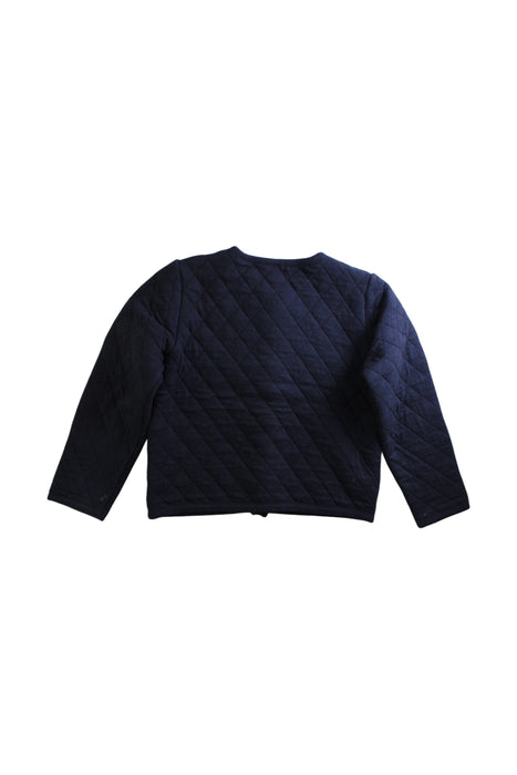 A Navy Puffer/Quilted Jackets from Petit Bateau in size 4T for girl. (Back View)