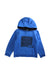 A Blue Hooded Sweatshirts from Boss in size 5T for boy. (Front View)