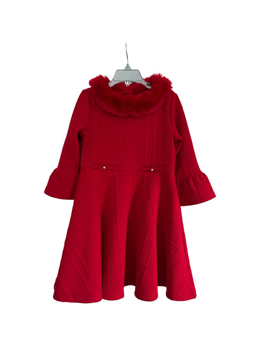 A Red Long Sleeve Dresses from Janie & Jack in size 6T for girl. (Front View)
