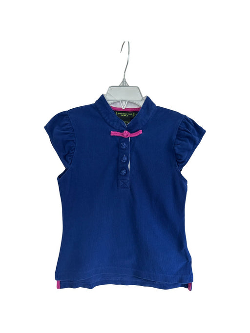 A Blue Short Sleeve Polos from Shanghai Tang in size 6T for girl. (Front View)